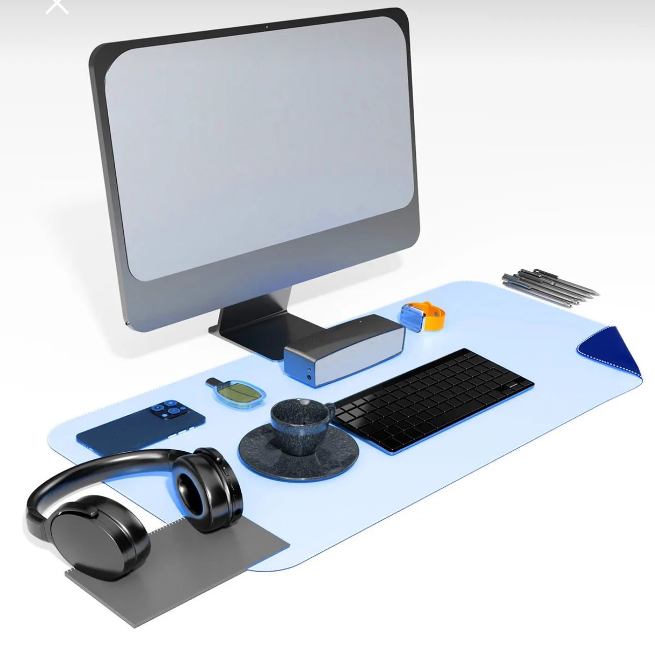 Masa Mat Tek Parça Turkuaz/Laci Çift Taraflı Çok Kullanışlı 80x40 | Kargo Bedava