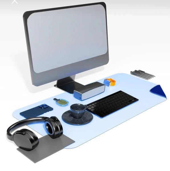 Masa Mat Tek Parça Turkuaz/Laci Çift Taraflı Çok Kullanışlı 80x40 | Kargo Bedava