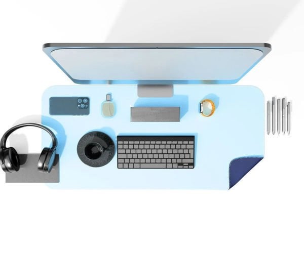 Masa Mat Tek Parça Turkuaz/Laci Çift Taraflı Çok Kullanışlı 80x40 | Kargo Bedava