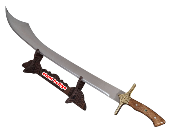 SİMBAT KILICI İşlemeli Balçıklı Topuzlu 88cm - El Yapımı Avrupa Çelik